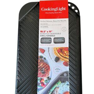 Cooking Light Nonstick Double Burner Grill/Griddle Pan